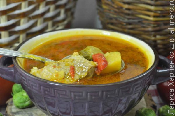 борщ с брюссельской капустой борщ с брюссельской капустой